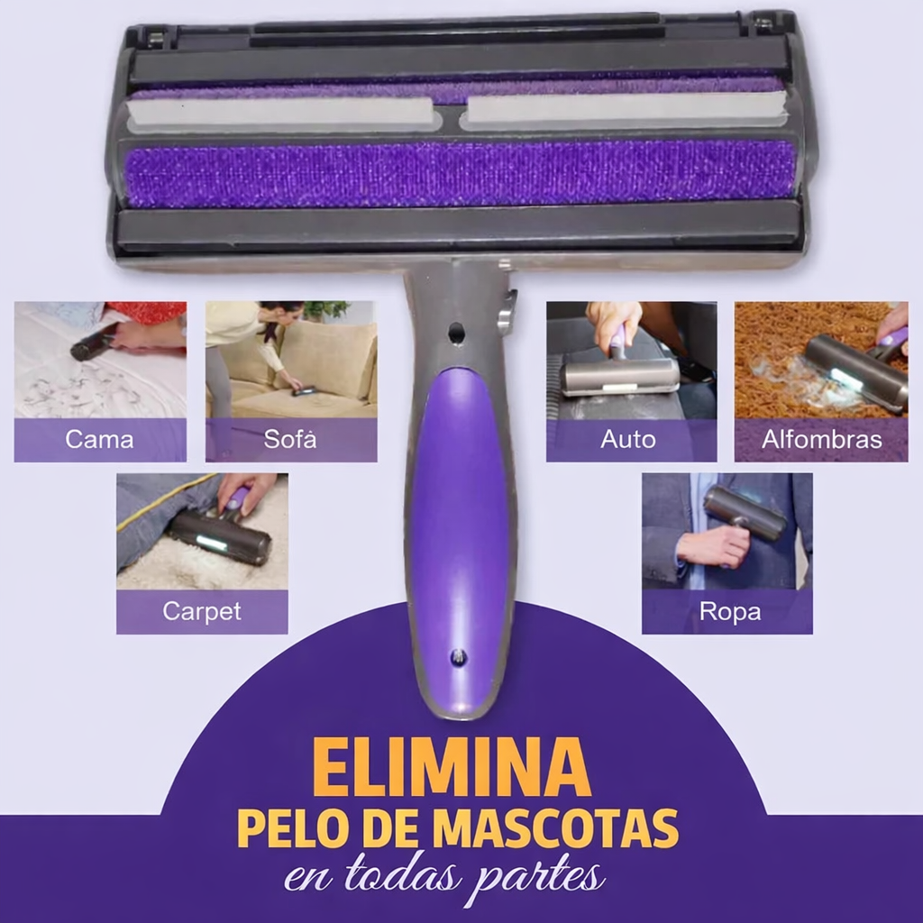 Rodillo Quita Pelos mascotas con luz LED