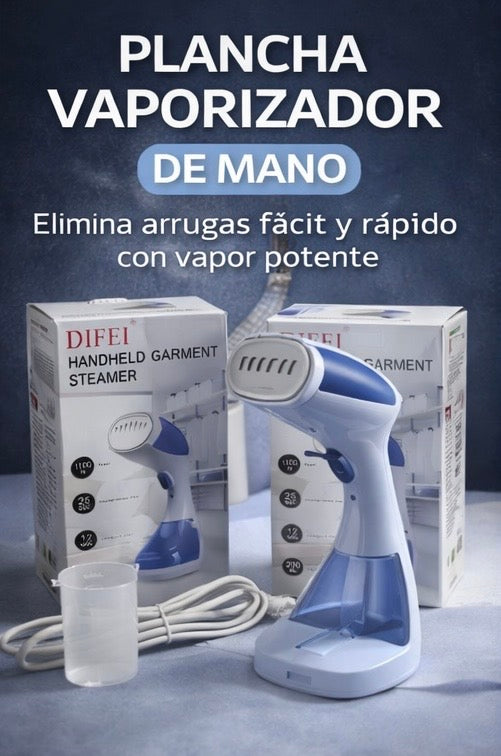 Plancha Vaporizador de Mano 2 en 1 – Elimina Arrugas en Segundos (Portátil y Potente)