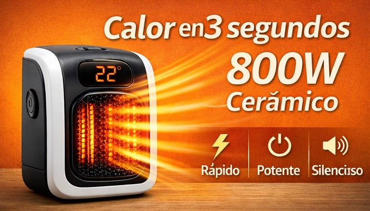Mini Calefactor Cerámico 800W