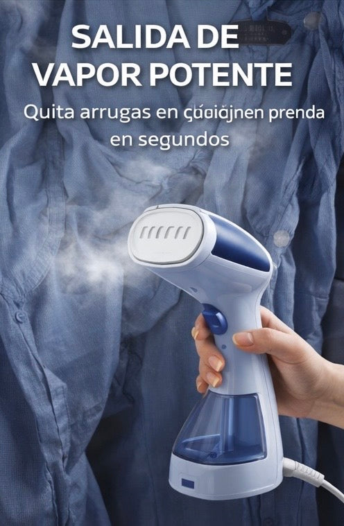 Plancha Vaporizador de Mano 2 en 1 – Elimina Arrugas en Segundos (Portátil y Potente)