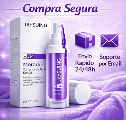 V34 Morado Corrector de Tono Dental – Sonrisa más brillante