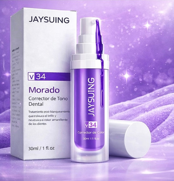 V34 Morado Corrector de Tono Dental – Sonrisa más brillante