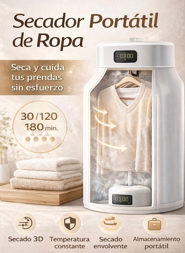 Secadora de Ropa Portátil Eléctrica | Secado Inteligente en Casa