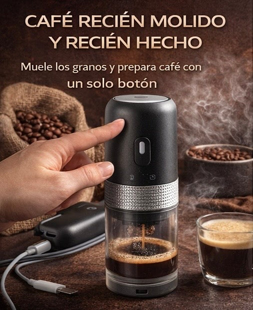 ☕ Cafetera Portátil Eléctrica – Café Recién Molido Donde Quieras
