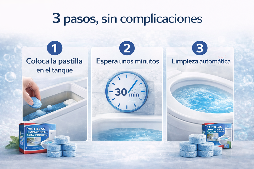 Pastillas limpiadoras para inodoro – Limpieza automática