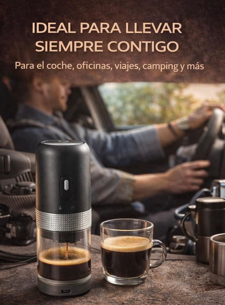 ☕ Cafetera Portátil Eléctrica – Café Recién Molido Donde Quieras