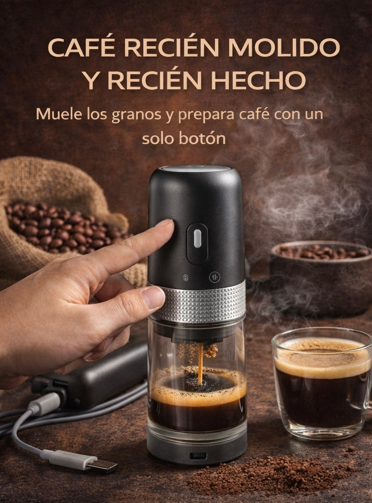 ☕ Cafetera Portátil Eléctrica – Café Recién Molido Donde Quieras
