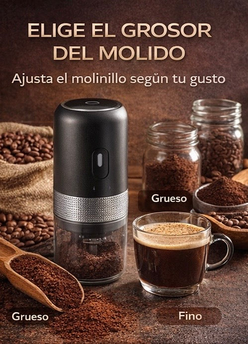 ☕ Cafetera Portátil Eléctrica – Café Recién Molido Donde Quieras
