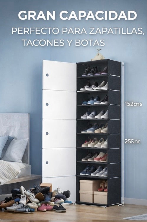 Zapatero Modular Vertical XXL – Organizador de Zapatos con Puertas Antipolvo
