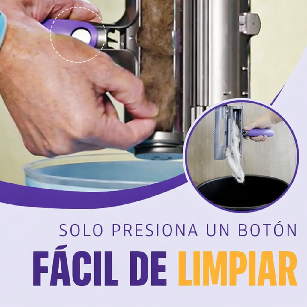 Rodillo Quita Pelos mascotas con luz LED