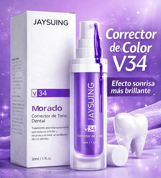 V34 Morado Corrector de Tono Dental – Sonrisa más brillante